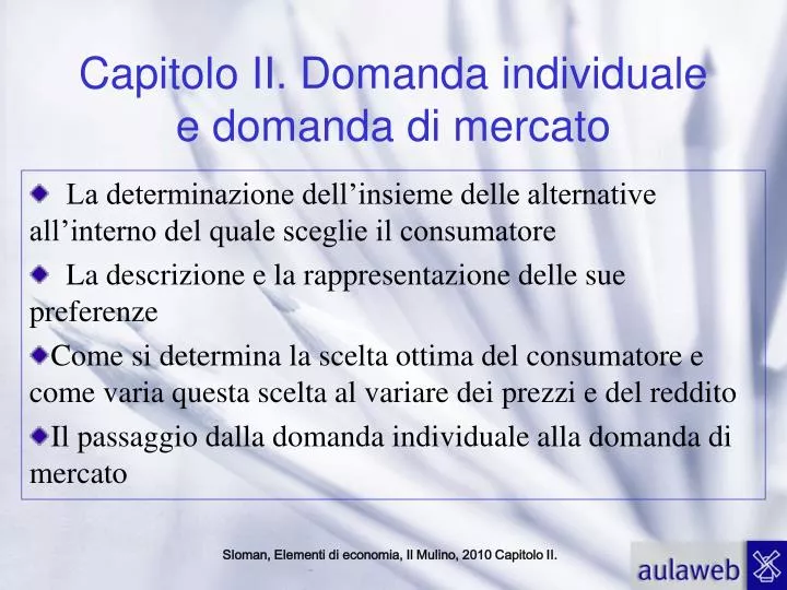 capitolo ii domanda individuale e domanda di mercato