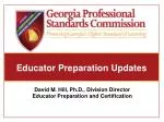 Educator Preparation Updates - slide 1