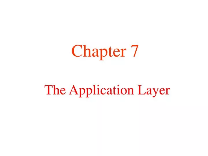 the application layer