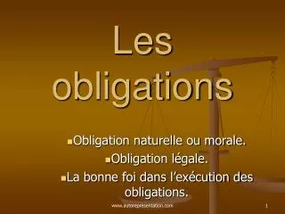 les obligations
