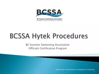BCSSA Hytek Procedures