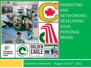 Marketing and networking: Developing Your Personal Brand