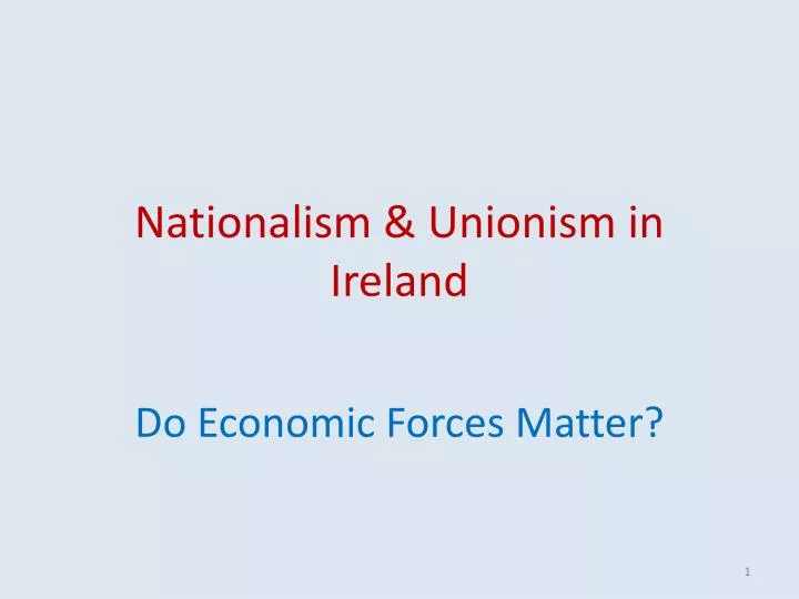 nationalism unionism in ireland