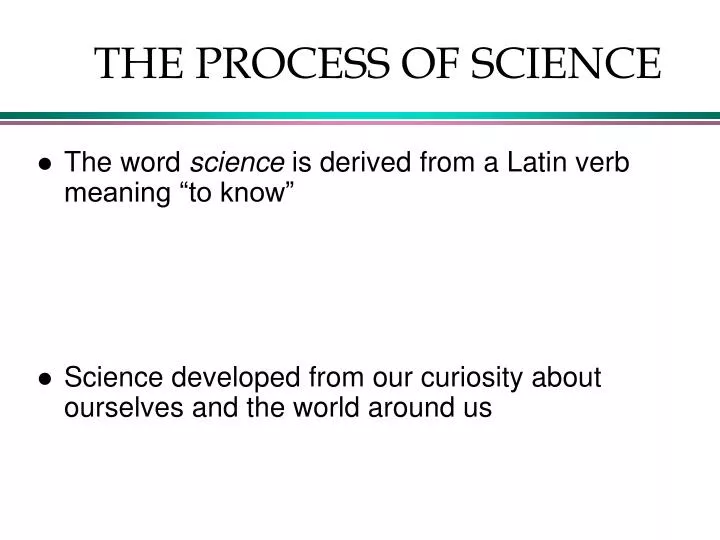 the process of science