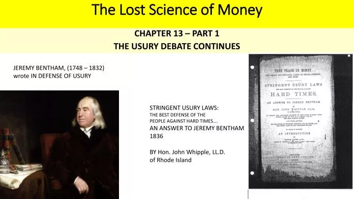 the lost science of money