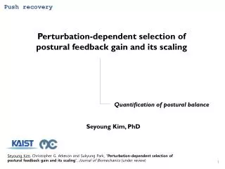 Perturbation-dependent selection of postural feedback gain and its scaling