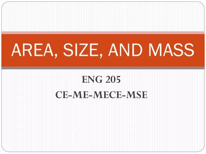 area size and mass