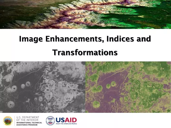 image enhancements indices and transformations