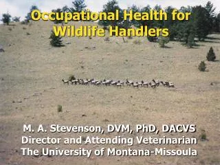 Occupational Health for Wildlife Handlers