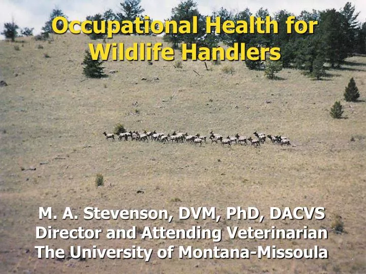 occupational health for wildlife handlers