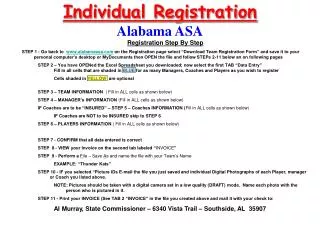 Individual Registration Alabama ASA