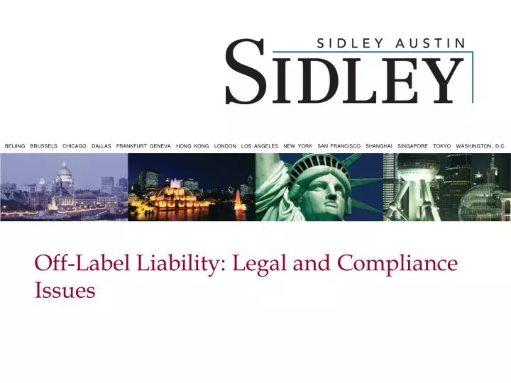 off label liability legal and compliance issues