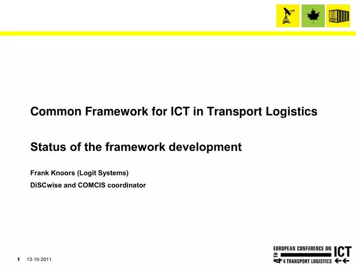 common framework for ict in transport logistics