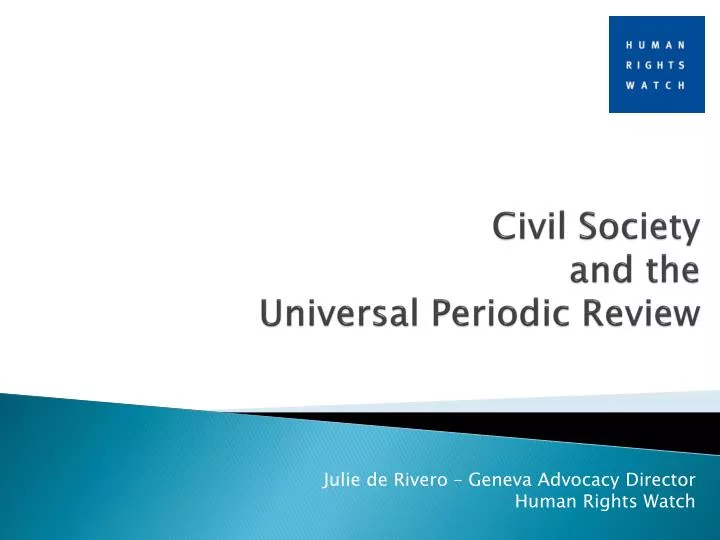 civil society and the universal periodic review