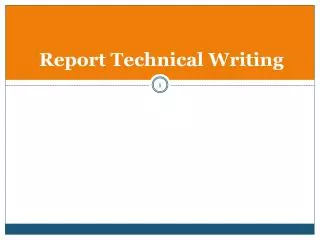 Report Technical Writing