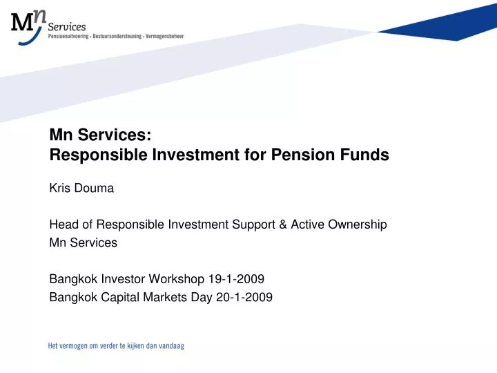 mn services responsible investment for pension funds