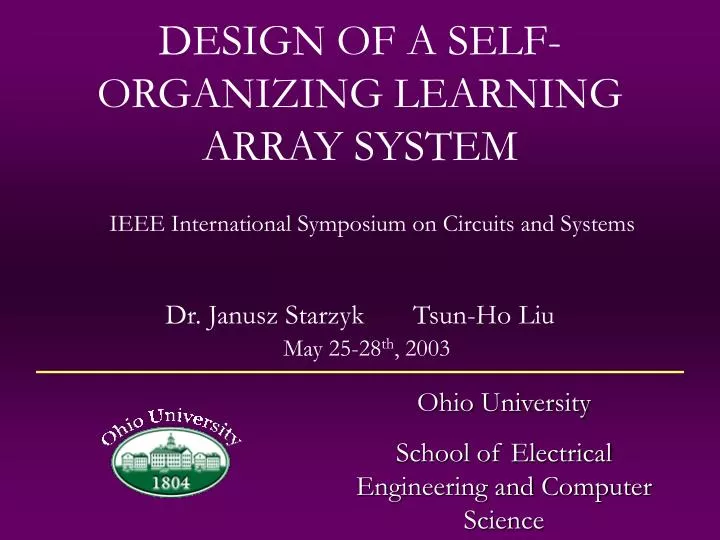 design of a self organizing learning array system