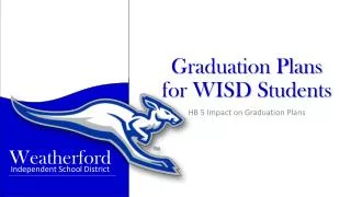 Graduation Plans for WISD Students