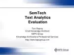 SemTech Text Analytics Evaluation - slide 1
