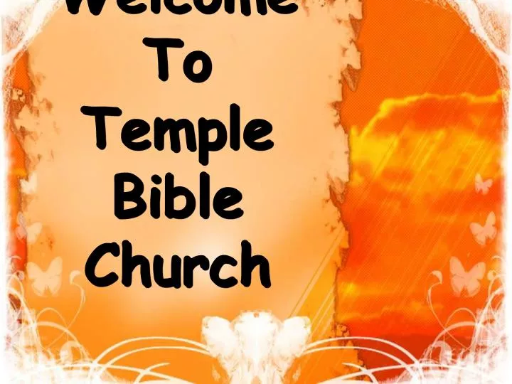 welcome to temple bible church