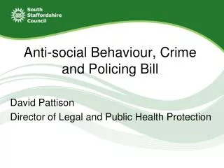Anti-social Behaviour, Crime and Policing Bill