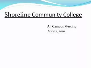 Shoreline Community College