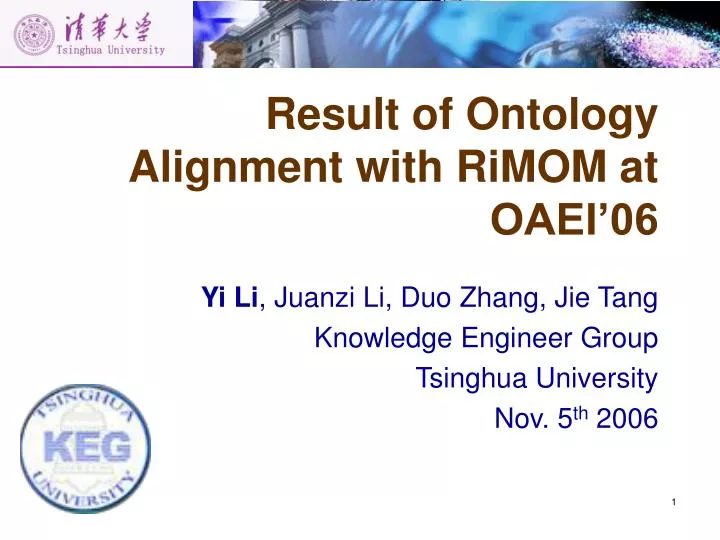 result of ontology alignment with rimom at oaei 06