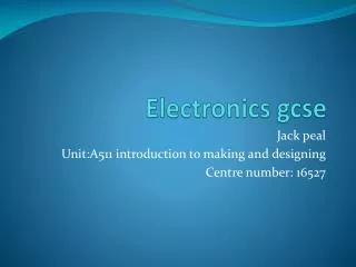 Electronics gcse