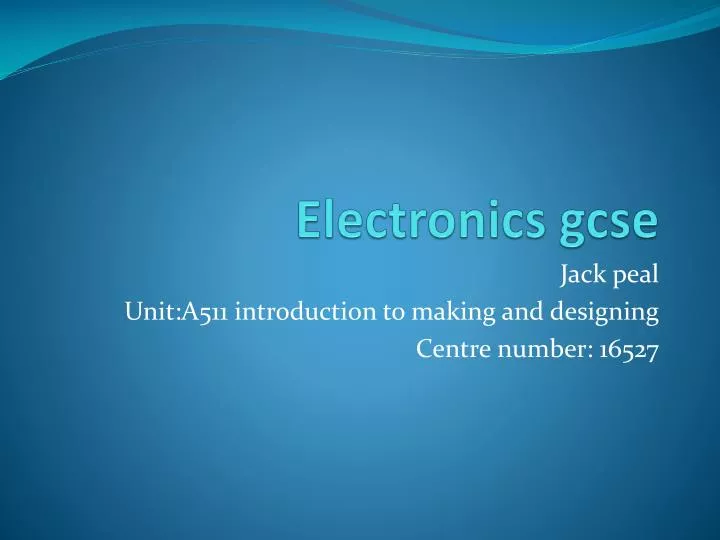 electronics gcse