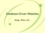 Database-Driven Websites - slide 1