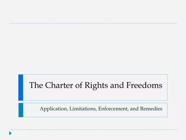the charter of rights and freedoms