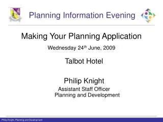 Planning Information Evening