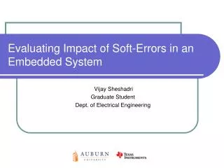 Evaluating Impact of Soft-Errors in an Embedded System