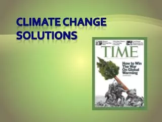 Climate Change solutions