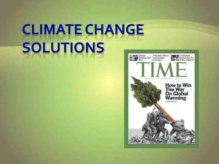 climate change solutions