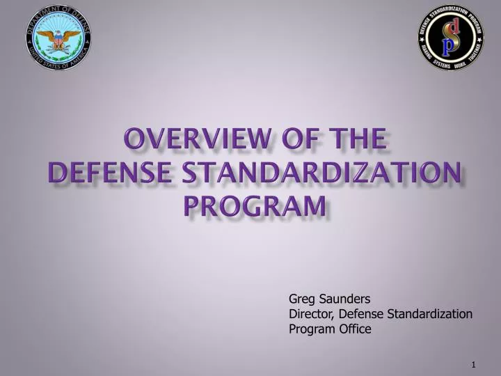 overview of the defense standardization program