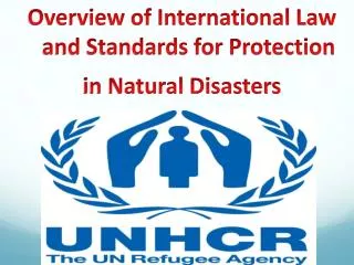 Overview of International Law and Standards for Protection in Natural Disasters