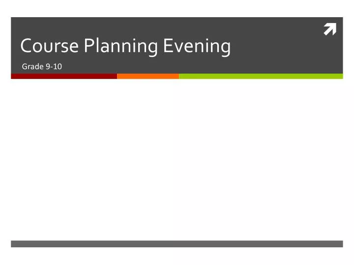 course planning evening