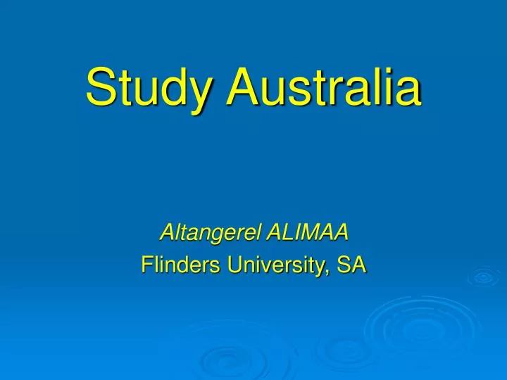 study australia