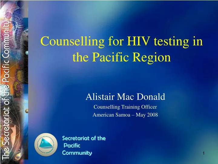 counselling for hiv testing in the pacific region
