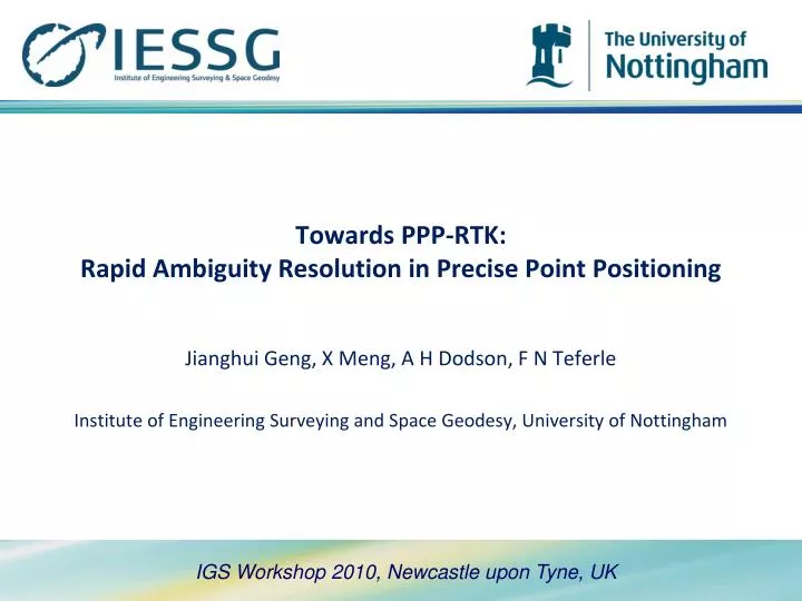 towards ppp rtk rapid ambiguity resolution in precise point positioning