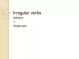 Irregular verbs