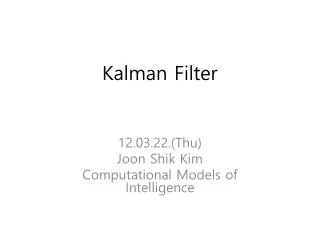 Kalman Filter