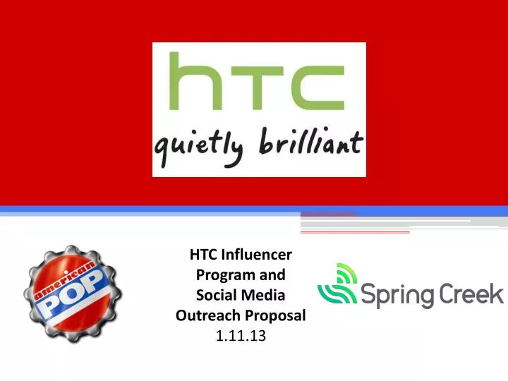 htc influencer program and social media outreach proposal 1 11 13