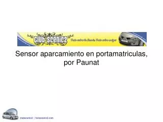 sensor aparcamiento en portamatriculas por paunat