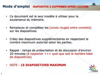 mode d emploi