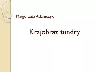 ma gorzata adamczyk