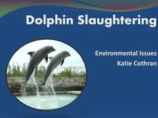 Dolphin Slaughtering Environmental Issues Katie Cothran