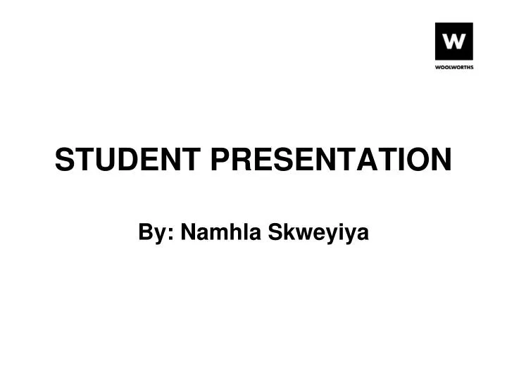 student presentation