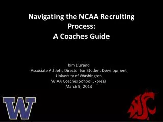 Kim Durand Associate Athletic Director for Student Development University of Washington